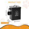 Metal Pet Food Storage Container with Spoon and Desiccant