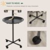 PawHut Portable Bird Play Stand with Feeder Bowls and Wheels