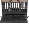 46in Heavy Duty Dog Crate with Trays and Wheels for Anxious Dogs