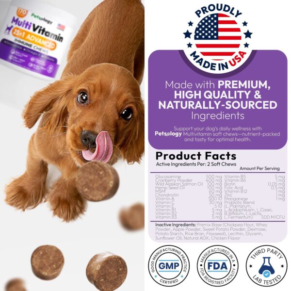 Dog Multivitamin Chews with Glucosamine for Joint and Overall Health