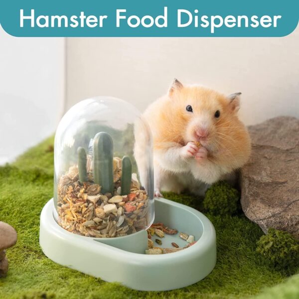 MEWOOFUN Hamster Sand Bath Set, Dual-Use Bowl & Container, Green