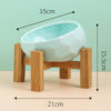 Ceramic Pet Bowl with Oblique Mouth for Cats and Dogs