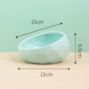 Ceramic Pet Bowl with Oblique Mouth for Cats and Dogs