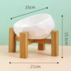 Ceramic Pet Bowl with Oblique Mouth for Cats and Dogs
