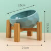 Ceramic Pet Bowl with Oblique Mouth for Cats and Dogs