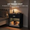 Vintage Small Locker with LED Lights and Built-in Pet Bed