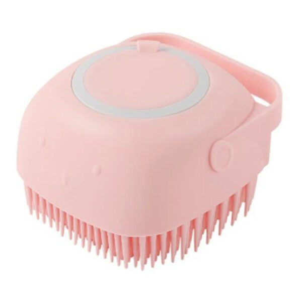 Silicone Dog Bath Massage Glove Brush with Shampoo Dispenser