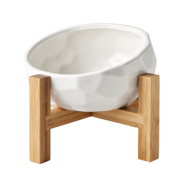 Tilted Pet Food Bowl – Oblique Mouth Bowl for Cats & Dogs