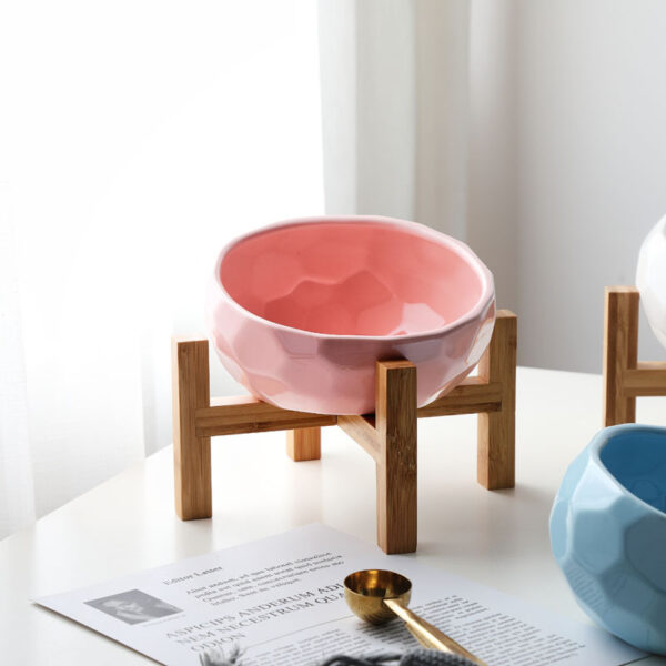 Tilted Pet Food Bowl – Oblique Mouth Bowl for Cats & Dogs