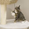 PawHut 47" Cat Tree - Climbing Tower with Bed, Condo & Scratch Posts