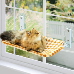 MEWOOFUN Cat Window Hammock with Steel Frame and Suction Cups