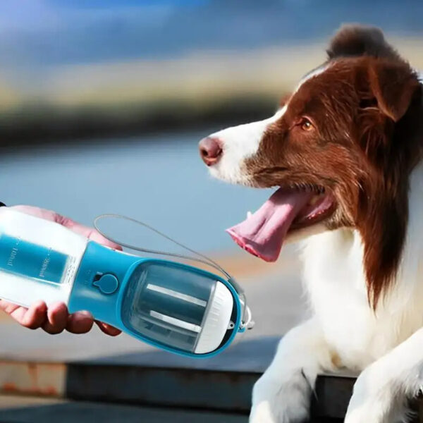 3-in-1 Portable Dog Water Cup, Feeder, Dispenser & Waste Bag Holder