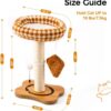 MEWOOFUN Cat Scratching Post with Bed and Ball Track Toys