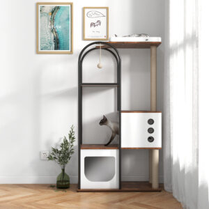 Modern Multi-Level Cat Tree with Condo, Perch, and Scratching Posts