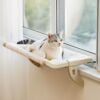 MEWOOFUN Adjustable Cat Window Perch with Removable Cover