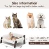 MEWOOFUN Elevated Plush Cat Bed - Non-Slip, Washable Pet Sofa, 44 lbs Capacity