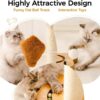 MEWOOFUN Cat Scratching Post with Bed and Ball Track Toys