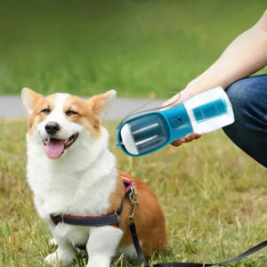 3-in-1 Portable Dog Water Cup, Feeder, Dispenser & Waste Bag Holder