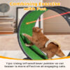 Black PP Cat Treadmill - Splicing Design with Green Carpet, 10kg Capacity