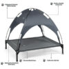 35.5x32 Inch Dog Bed with UV-Resistant Canopy for Outdoor Use