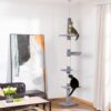PawHut 9' Adjustable Height Floor-To-Ceiling Vertical Cat Tree