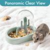 MEWOOFUN Hamster Sand Bath Set, Dual-Use Bowl & Container, Green