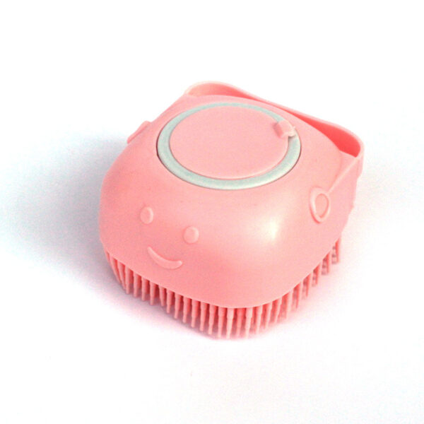 Silicone Dog Bath Massage Glove Brush with Shampoo Dispenser
