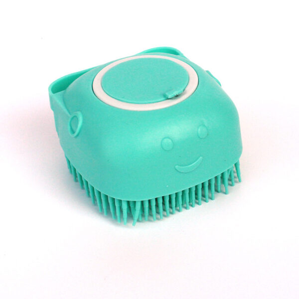 Silicone Dog Bath Massage Glove Brush with Shampoo Dispenser