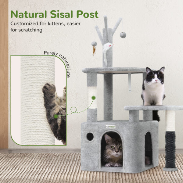 44 Inch Cat Climbing Frame Light Gray