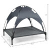 35.5x32 Inch Dog Bed with UV-Resistant Canopy for Outdoor Use