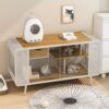 Spacious Cat House with Tempered Glass , Indoor Pet Furniture
