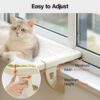 MEWOOFUN Adjustable Cat Window Perch with Removable Cover