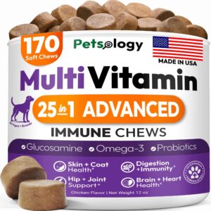 Dog Multivitamin Chews with Glucosamine for Joint and Overall Health