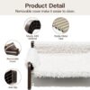 MEWOOFUN Elevated Plush Cat Bed - Non-Slip, Washable Pet Sofa, 44 lbs Capacity