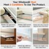 MEWOOFUN Adjustable Cat Window Perch with Removable Cover