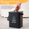 Metal Pet Food Storage Container with Spoon and Desiccant