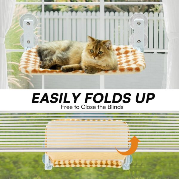 MEWOOFUN Cat Window Hammock with Steel Frame and Suction Cups