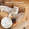 MEWOOFUN Fluffy Cat & Dog Bed - Washable, Non-Slip, 26x19x13", Brown