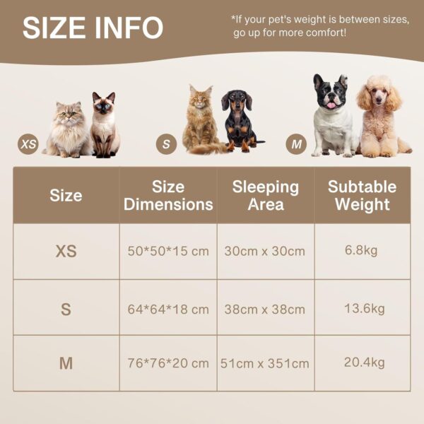 MEWOOFUN 25" Donut Dog Bed - Fluffy Calming Pet Bed, Washable, Cream