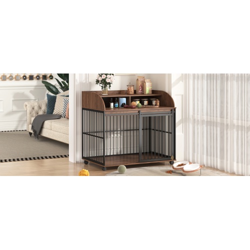 e410e0a2-4ff1-453e-8d33-857fb72dd193.jpg Multifunctional Wooden Dog Kennel for Medium and Large Dogs