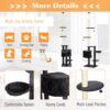 PawHut Floor-to-Ceiling Cat Tree with Condo and Scratch Posts
