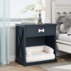 Vintage Small Locker with LED Lights and Built-in Pet Bed