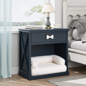 Vintage Small Locker with LED Lights and Built-in Pet Bed