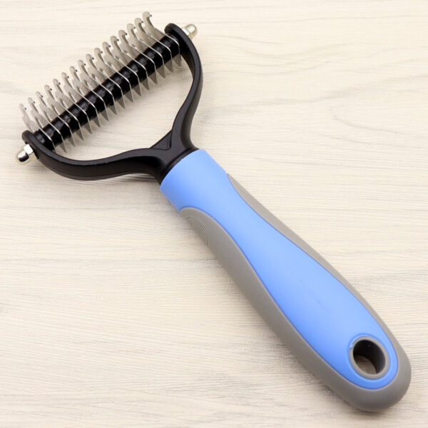Pet Grooming Comb – Dual Blade Knot Remover for Long-Haired Dogs