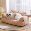 Flannel Cat Sofa Bed – Warm, Large & Universal Pet Kennel