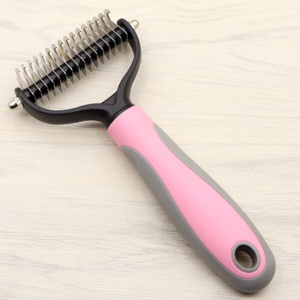 Pet Grooming Comb – Dual Blade Knot Remover for Long-Haired Dogs