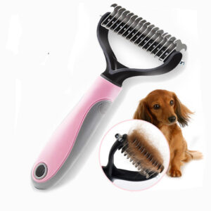 Pet Grooming Comb – Dual Blade Knot Remover for Long-Haired Dogs