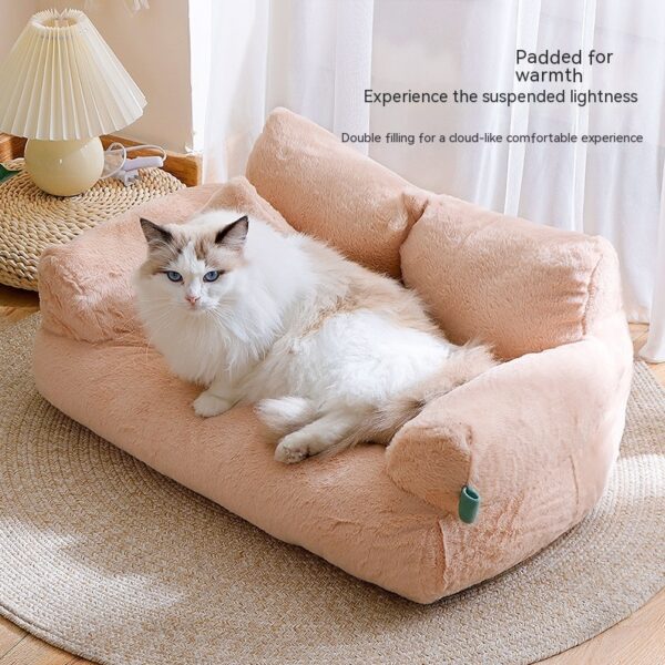 Flannel Cat Sofa Bed – Warm, Large & Universal Pet Kennel
