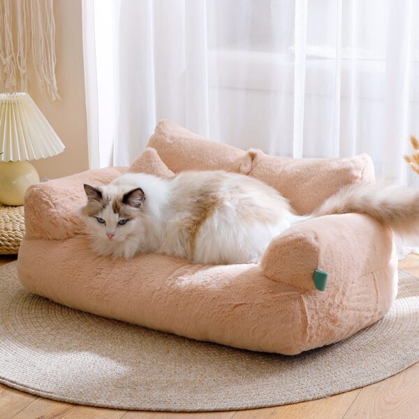 Flannel Cat Sofa Bed – Warm, Large & Universal Pet Kennel