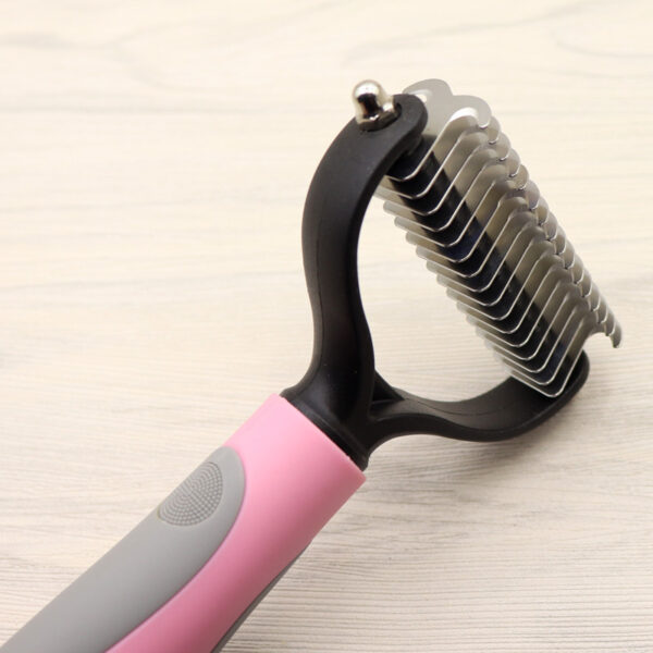Pet Grooming Comb – Dual Blade Knot Remover for Long-Haired Dogs
